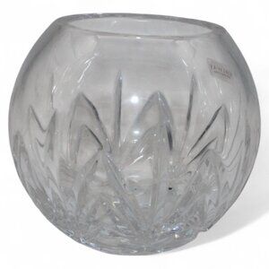 Galway 24% Lead Crystal Round Cut Glass Vase 4.5" Elegant Design